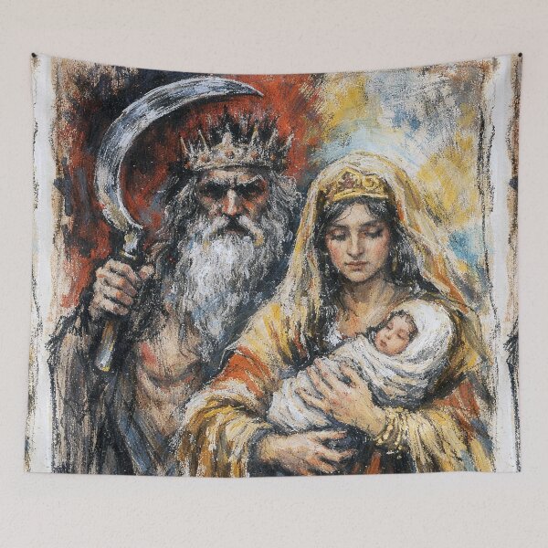 Item preview, Kronos and Rhea – Titans of Eternity Painting designed and sold by GalleryKauffeld.