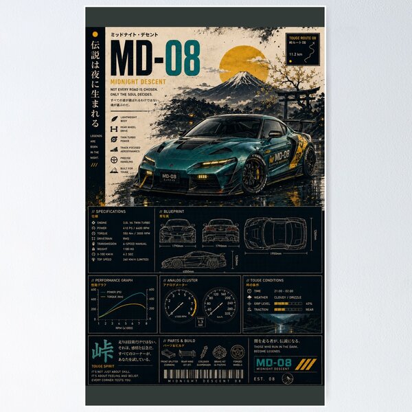 Item preview, JDM Touge | Technical Racing Aesthetic designed and sold by MidnightPistons.