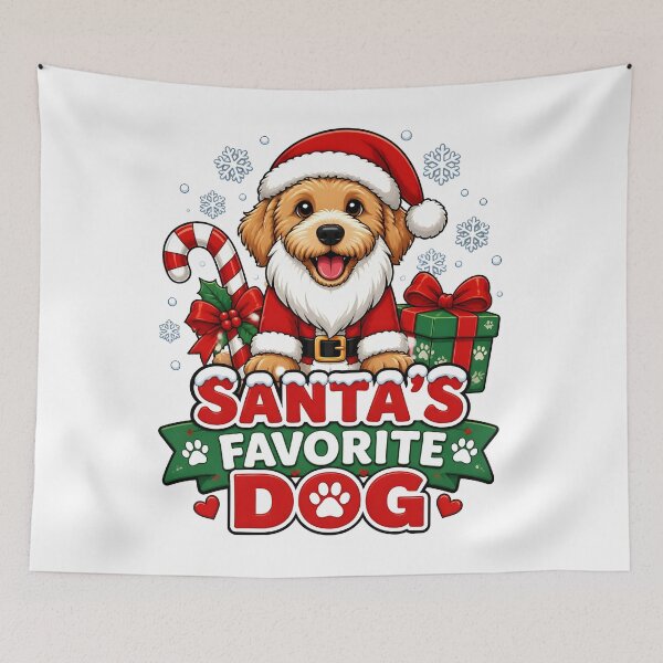 Item preview, Santa's Favorite Dog Cute Santa Puppy Christmas Design designed and sold by LiviuGligoros.