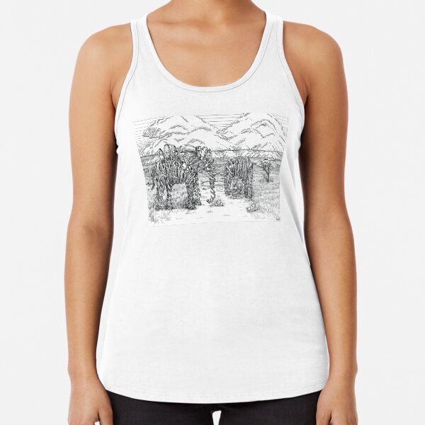 Disappearing Giants - Elephants Racerback Tank Top