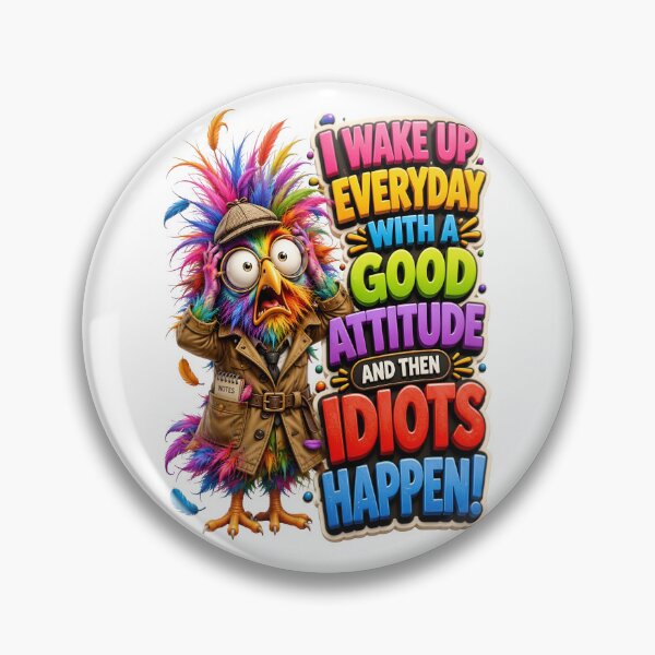 Item preview, Funny Bird Idiots Happen Sarcastic Quote designed and sold by Sovereign Supply Co..