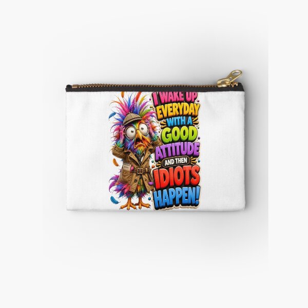 Item preview, Funny Bird Idiots Happen Sarcastic Quote designed and sold by Sovereign Supply Co..