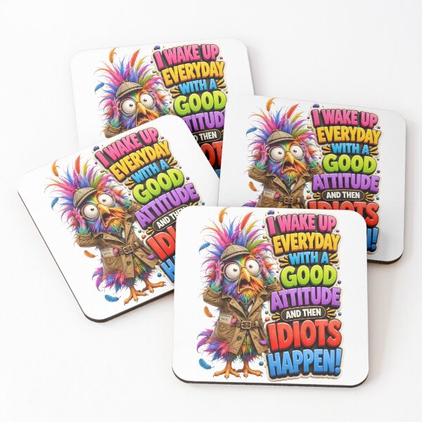 Item preview, Funny Bird Idiots Happen Sarcastic Quote designed and sold by Sovereign Supply Co..