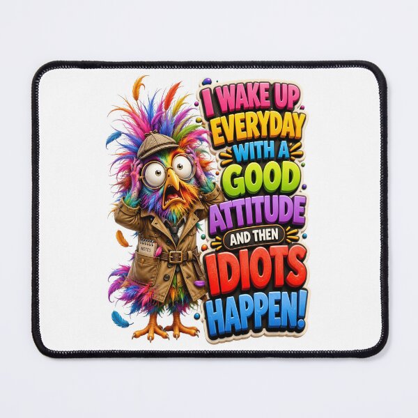 Item preview, Funny Bird Idiots Happen Sarcastic Quote designed and sold by Sovereign Supply Co..