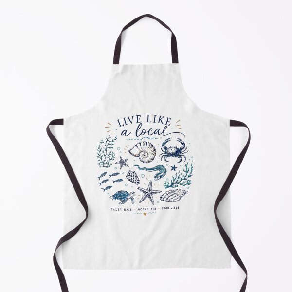 Item preview, Live Like a Local Beach Coastal Ocean Seashell Crab Turtle designed and sold by Souck12.