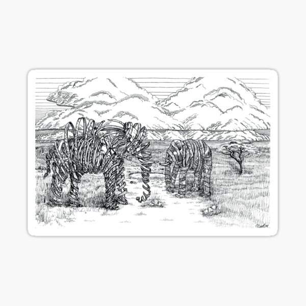 Disappearing Giants - Elephants Sticker