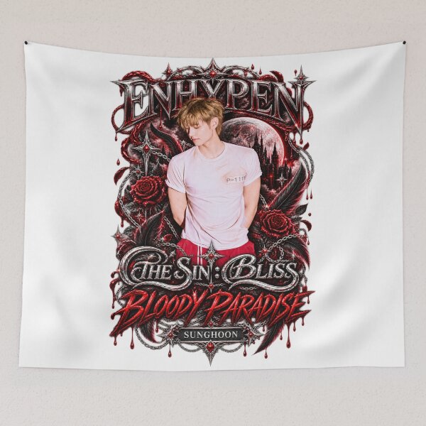 Item preview, Sunghoon Bloody Paradise Retro Background Portrait designed and sold by Valeree Store.