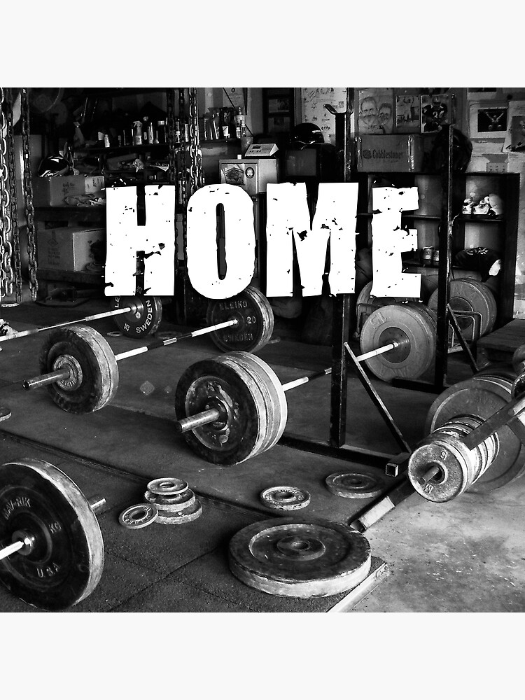 gym-is-home-bodybuilding-inspirational-workout-quote-poster-by