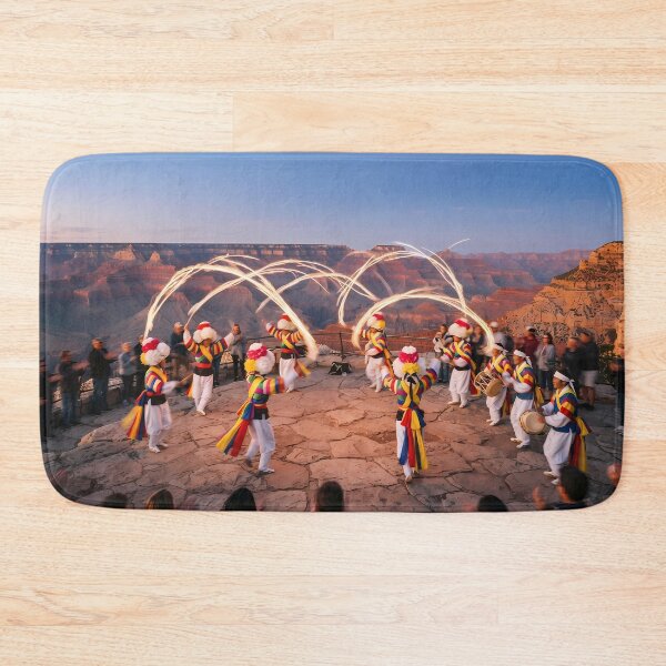 Item preview, Korean Traditional Pungmul Nori & Sangmo Spinning at Grand Canyon Art Print, Cultural Fusion Design designed and sold by SOOstudio73.