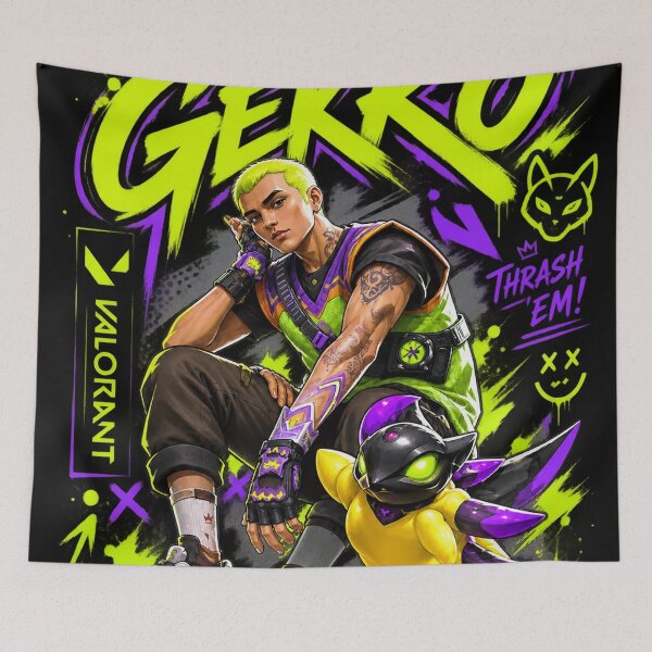Item preview, Gekko & Wingman Valorant Gaming Street Art designed and sold by NBT-NOVA.