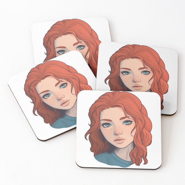 Item preview, woman with long red hair designed and sold by Marie Colençon.