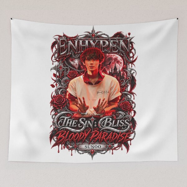 Item preview, Sunoo Bloody Paradise Graphic Shirt MV Scene designed and sold by Valeree Store.