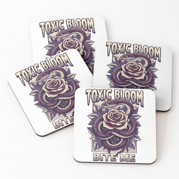 Item preview, Toxic Bloom – Snake and Rose Tattoo Sticker Design designed and sold by @SHINTOSARTSTORE.