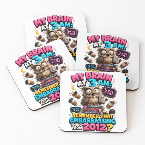 Item preview, My Brain At 3 AM Embarrassing Memory Owl designed and sold by Sovereign Supply Co..