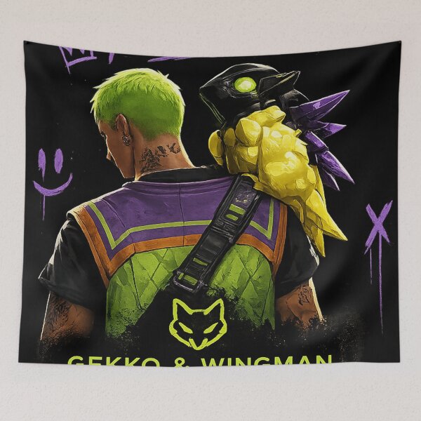 Item preview, Gekko & Wingman Valorant Gaming Street Art designed and sold by NBT-NOVA.