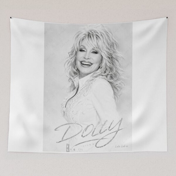 Item preview, Dolly in White – A Joyful Country Icon designed and sold by LuluLeb.