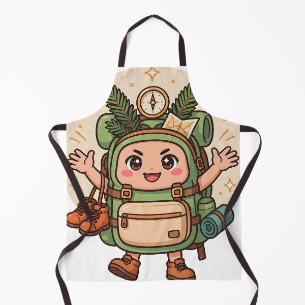 Item preview, Cute Kawaii Adventure Backpack Camping Sticker designed and sold by ChibiPCStudio.