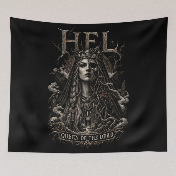 Item preview, HEL — QUEEN OF THE DEAD — Norse Goddess Dark Viking Mythology Design designed and sold by R3X .