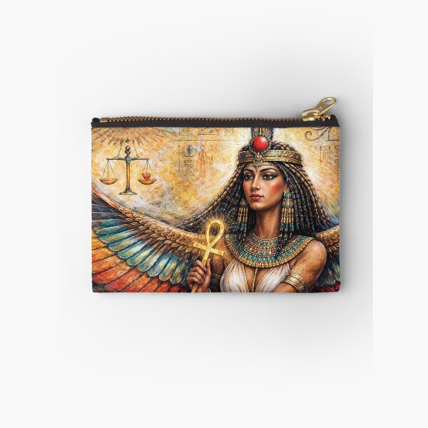 Item preview, Egyptian Goddess Ma'at –  Guardian of Cosmic Order Painting designed and sold by GalleryKauffeld.
