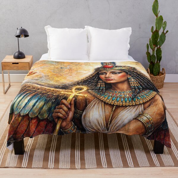 Item preview, Egyptian Goddess Ma'at – Guardian of Cosmic Order Painting designed and sold by GalleryKauffeld.