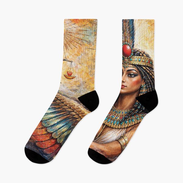 Item preview, Egyptian Goddess Ma'at –  Guardian of Cosmic Order Painting designed and sold by GalleryKauffeld.