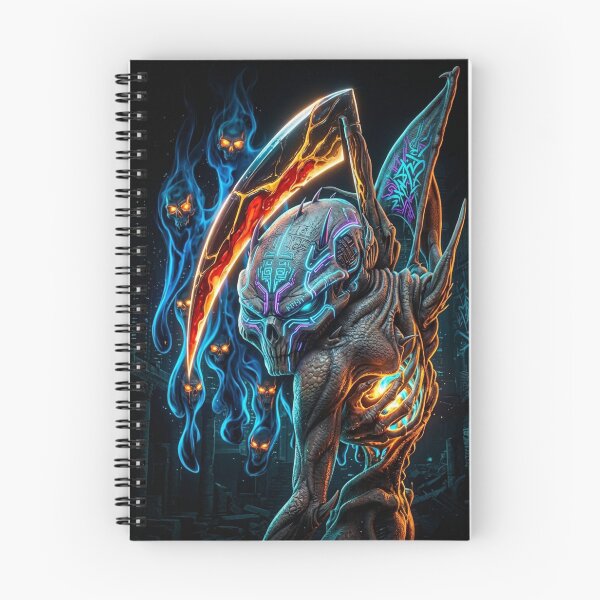 Item preview, Futuristic Neon Alien Warrior designed and sold by kiwiartyfarty.