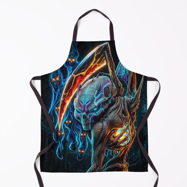 Item preview, Futuristic Neon Alien Warrior designed and sold by kiwiartyfarty.