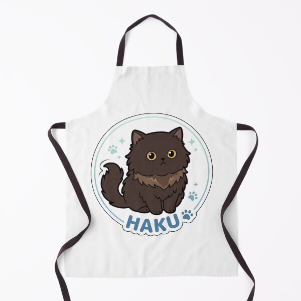 Item preview, Cute Black Fluffy Cat Custom Name HAKU designed and sold by PetalsPaws.