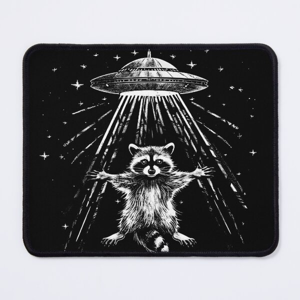 Item preview, Alien Abduction Raccoon UFO designed and sold by BackTWO.
