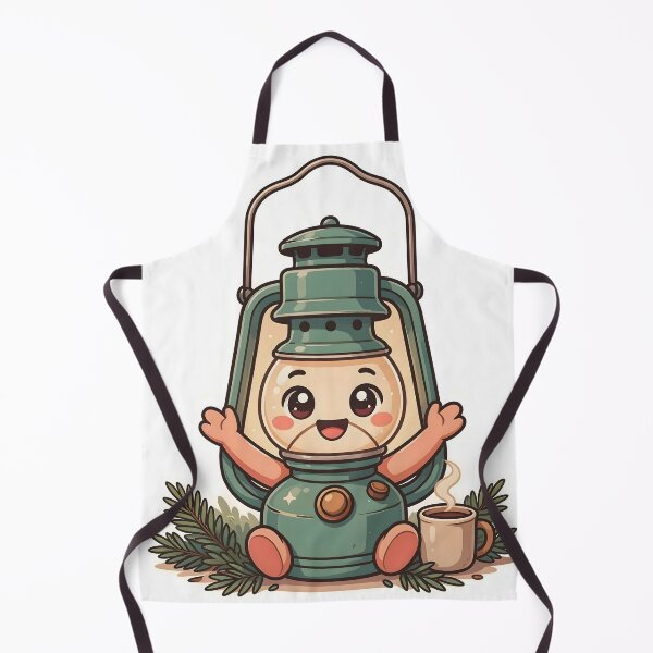Item preview, Cute Kawaii Vintage Lantern Camping Coffee Sticker designed and sold by ChibiPCStudio.