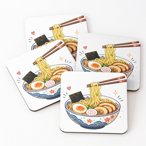 Item preview, Japanese Ramen Bowl Art  |  Cozy Kawaii Food Illustration  |  Gift for Anime and Noodle Lovers designed and sold by Ruchi73.