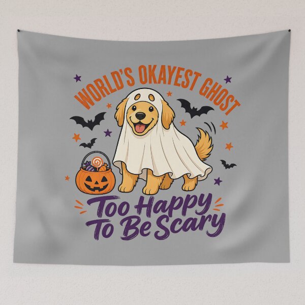 Item preview, World's Okayest Ghost Golden Retriever Shirt | Halloween Design designed and sold by MOCH- ART.