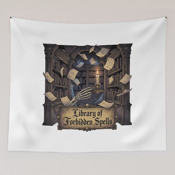 Item preview, Library of Forbidden Spells Dark Academia Gothic Haunted Book T-Shirt designed and sold by KreatoLab.