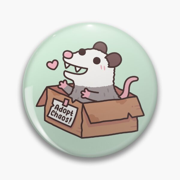Item preview, Adopt Chaos Funny Cute Opossum in Cardboard Box designed and sold by rustydoodle.