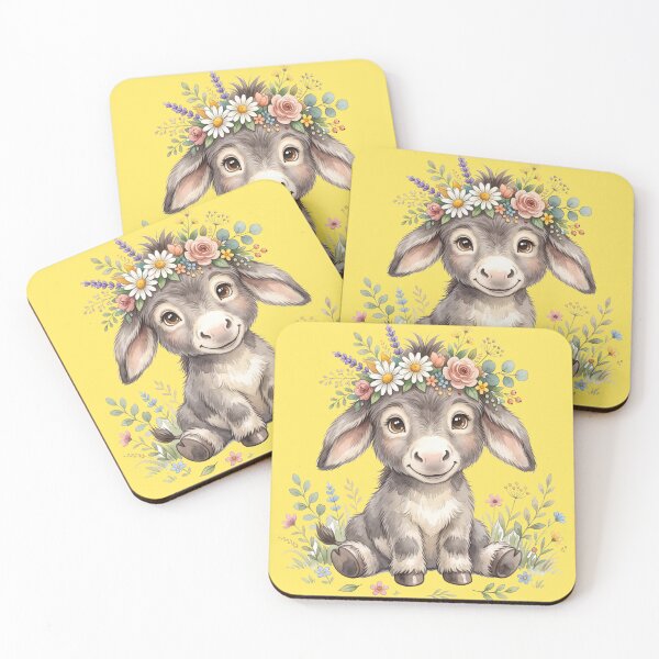 Item preview, Cute Baby Donkey Flower Crown designed and sold by BackTWO.