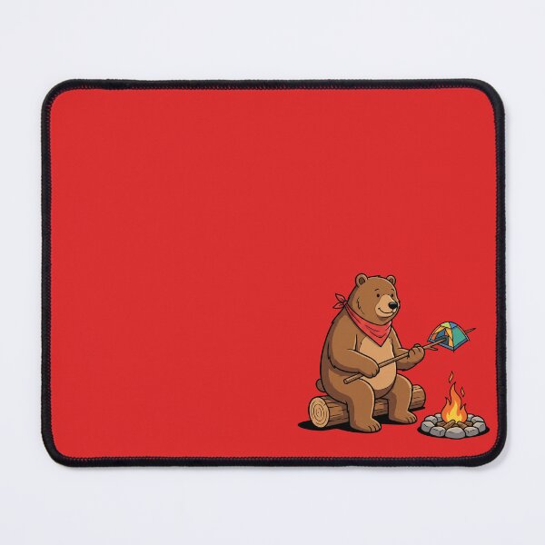 Item preview, Bear Roasting Camping Tent on Campfire Funny Outdoor Adventure Humor Art designed and sold by Rare By Hero.