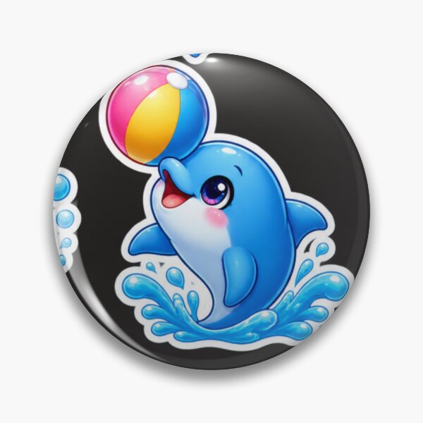Item preview, Cute Kawaii Dolphin Sticker Pack – Adorable Ocean Animal designed and sold by KrishAuraa.