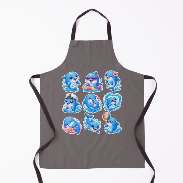 Item preview, Cute Kawaii Dolphin Sticker Pack – Adorable Ocean Animal designed and sold by KrishAuraa.