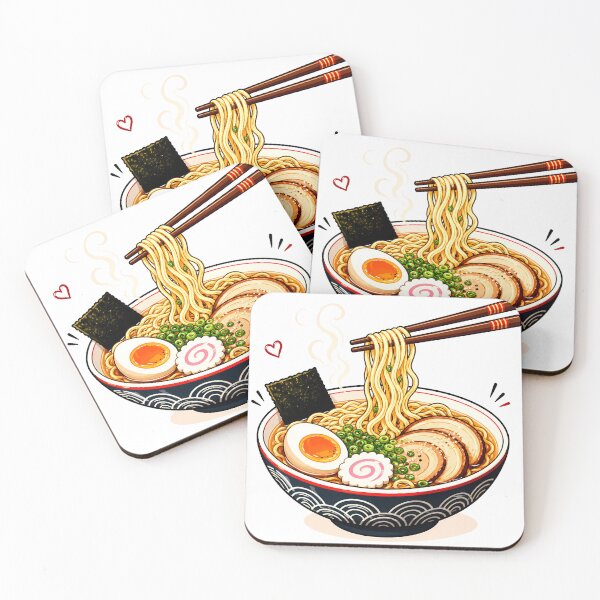 Item preview, Japanese Ramen Bowl Art  |  Cozy Kawaii Food Illustration  |  Gift for Anime and Noodle Lovers designed and sold by Ruchi73.