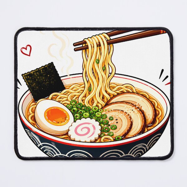 Item preview, Japanese Ramen Bowl Art | Cozy Kawaii Food Illustration | Gift for Anime and Noodle Lovers designed and sold by Ruchi73.