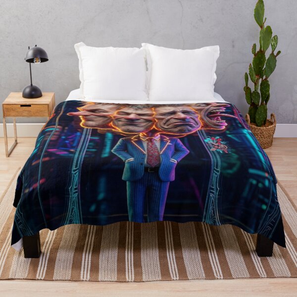 Item preview, Man with Four Faces in Neon designed and sold by kiwiartyfarty.