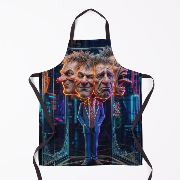 Item preview, Man with Four Faces in Neon designed and sold by kiwiartyfarty.