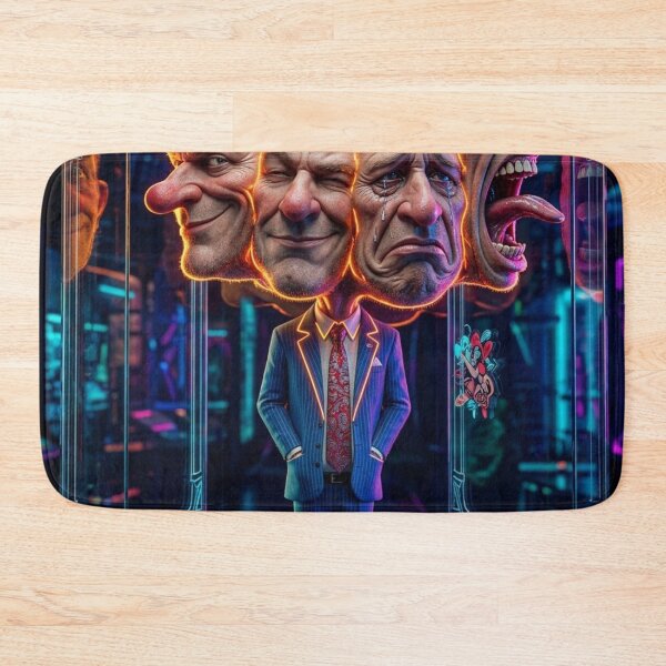 Item preview, Man with Four Faces in Neon designed and sold by kiwiartyfarty.