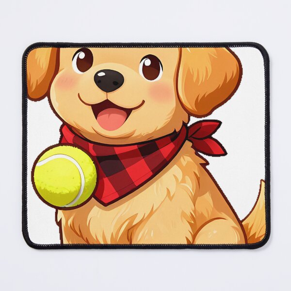 Item preview, Cute Golden Retriever Puppy with Plaid Bandana Icon designed and sold by pumsquare.