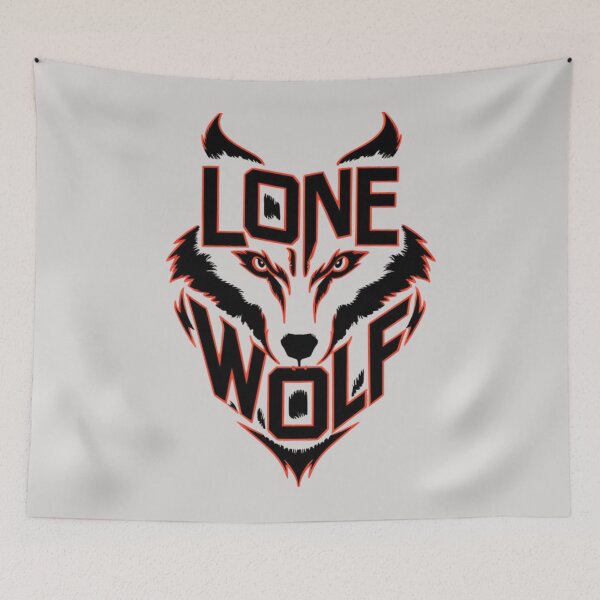 Item preview, Lone Wolf – Powerful Wolf Face and Independent Spirit Design designed and sold by RajDeals.
