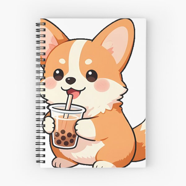 Item preview, Cute Corgi Puppy with Iced Boba Tea Icon designed and sold by pumsquare.