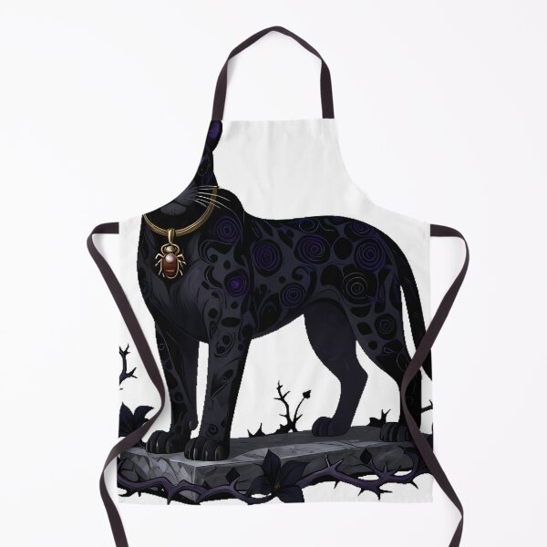 Item preview, Gothic Cemetery Black Leopard Sentinel designed and sold by IllumeInk.