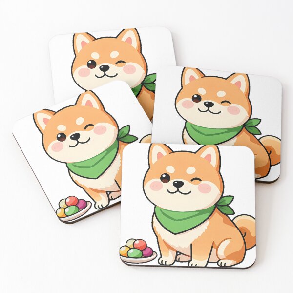 Item preview, Cute Shiba Inu Dog with Green Bandana Icon designed and sold by pumsquare.