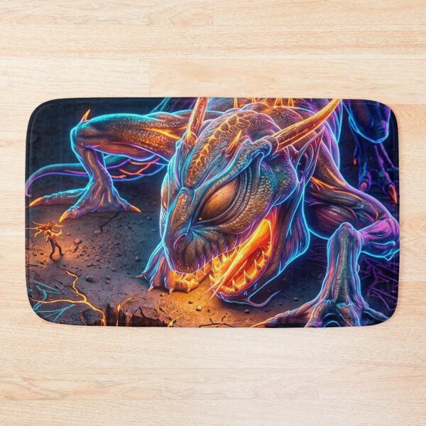 Item preview, Neon Dragon in Cracked Terrain designed and sold by kiwiartyfarty.
