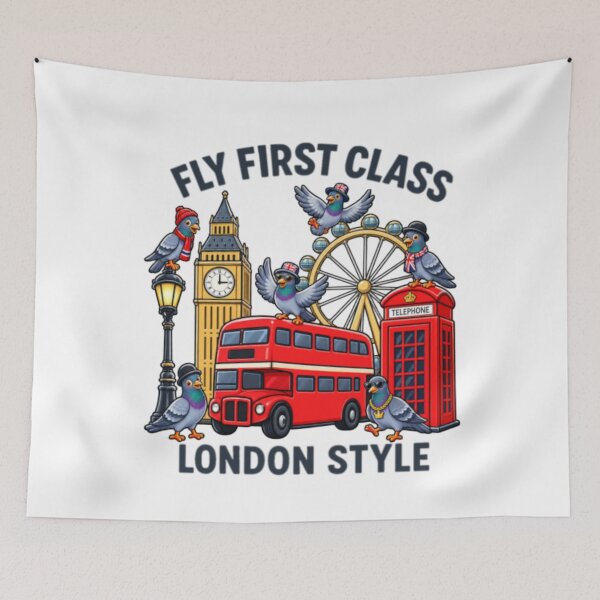 Item preview,  London pigeons always fly first class london style designed and sold by JamesDunican.